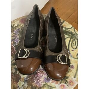 Mephisto Womens Shoes‎ Size 8 Brown Ballet Flat Leather Flats Slip On